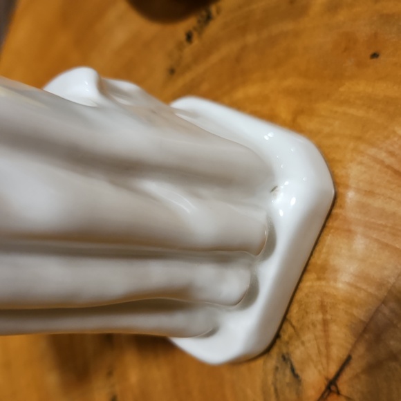 Saint Francis Ceramic Statue Figurine White Birds Deer Small 8.5" Tall - Picture 11 of 13